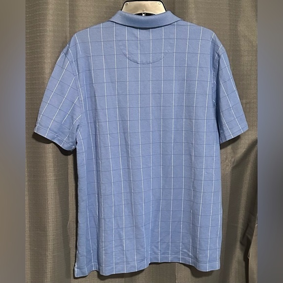 Van Heusen Blue Pinstriped Polo Shirt - Picture 2 of 4